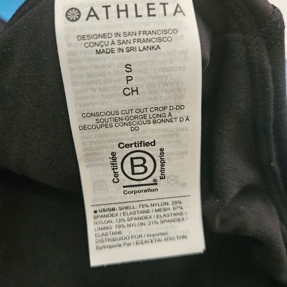 Athleta Black High-Neck Sports Bra - Picture 4 of 6